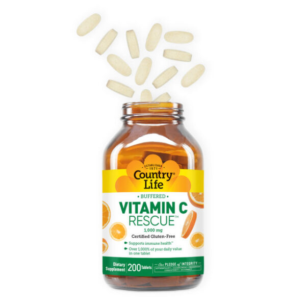 Country Life Buffered Vitamin C Rescue 1000 mg - Image 2