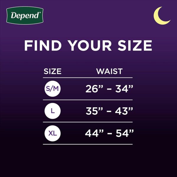 Depend Night Defense Adult Incontinence Underwear for Men, Disposable, Overnight, Large, Grey, 56 Count (4 Packs of 14), Packaging May Vary - Image 3