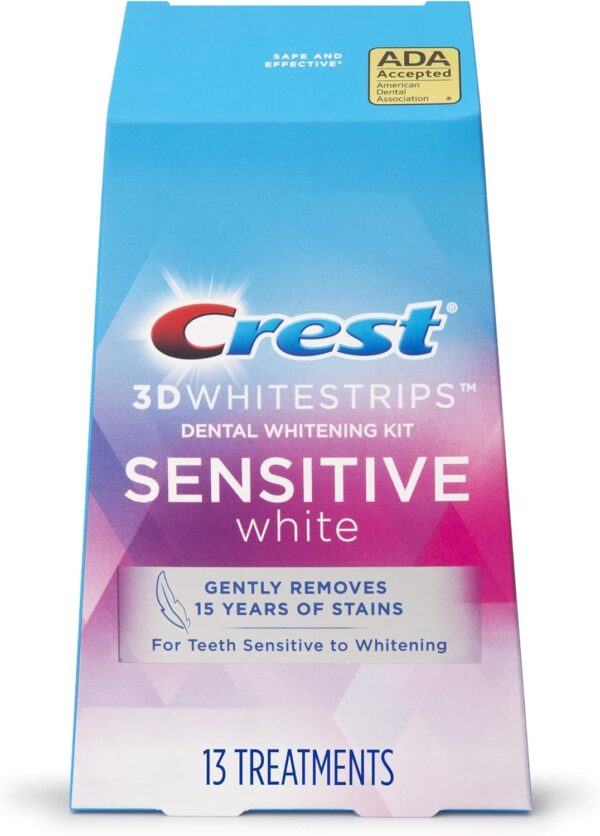 Crest 3D Whitestrips for Sensitive Teeth, Teeth Whitening Strip Kit, 26 Strips (13 Count Pack), Pack of 1