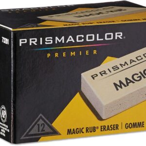 Prismacolor Premier Magic Rub Vinyl Erasers, 12 Pack