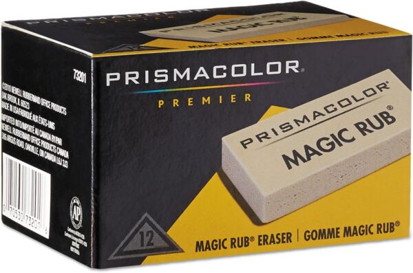 Prismacolor Premier Magic Rub Vinyl Erasers, 12 Pack