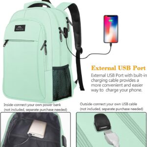 MATEIN 15.6-Inch Laptop Backpack with USB Charging Port, Slim Lightweight Water Resistant Travel Backpack for Women