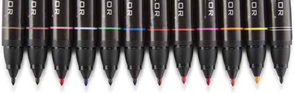 Prismacolor Premier Double-Ended Art Markers, Fine and Chisel Tip, 12 Pack - Image 4