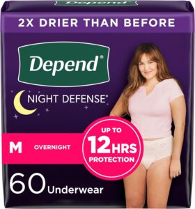 Depend Night Defense Adult Incontinence & Postpartum Bladder Leak Underwear for Women