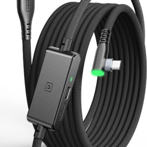 INIU Oculus Link Cable with Charging [16ft] for Meta Quest 3 Quest 2/Pro, Pico 4, PC VR, Steam VR, USB 3.0 High Speed Data Cable, USB C Charger Cord for VR Headset Accessories