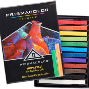 Prismacolor Premier Nupastel Firm Pastel Color Sticks, Adult Coloring, 12 Pack