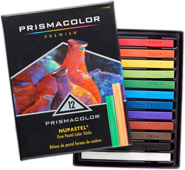 Prismacolor Premier Nupastel Firm Pastel Color Sticks, Adult Coloring, 12 Pack