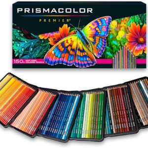 Prismacolor Premier Colored Pencils, Soft Core, 150 Count, Lightfast, Ultra-smooth, Adult Coloring Books