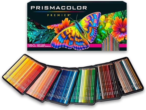 Prismacolor Premier Colored Pencils, Soft Core, 150 Count, Lightfast, Ultra-smooth, Adult Coloring Books