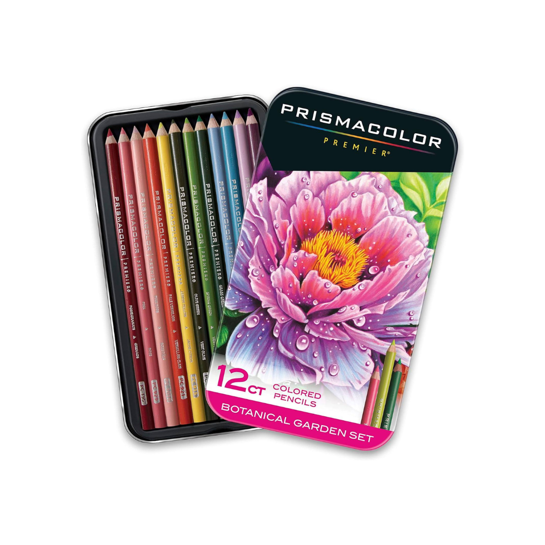 Prismacolor Premier Colored Pencils, Soft Core, Botanical Garden Set, Adult Coloring, 12 Count