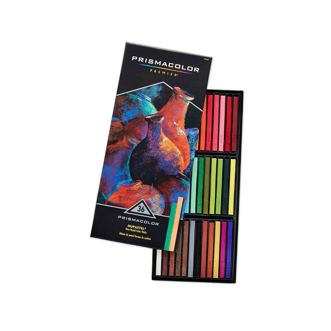 Prismacolor 27050 Premier NuPastel Firm Pastel Color Sticks, 36-Count