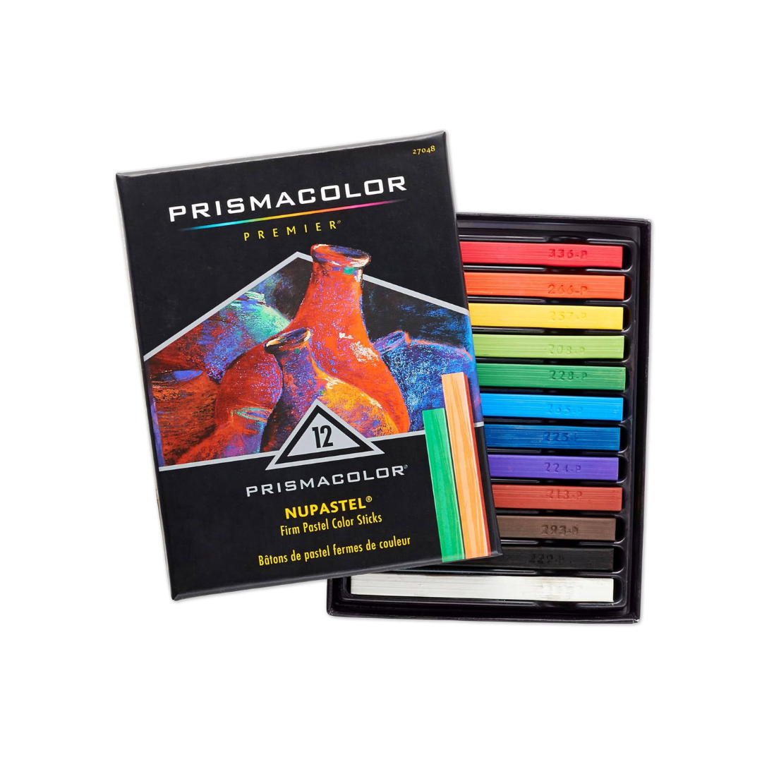 Prismacolor Premier Nupastel Firm Pastel Color Sticks, Adult Coloring, 12 Pack