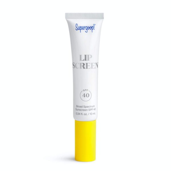 Supergoop! Lipscreen Shine SPF 40, 0.34 fl oz - Water-Resistant Clear Lip Gloss - Broad Spectrum SPF Lip Balm with Grape Seed Extract, Sunflower Seed Oil & Kelp Extract - Non-Sticky Formula