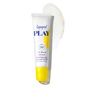 Supergoop! PLAY Lip Balm with Acai, 0.5 fl oz - SPF 30 PA+++ Broad Spectrum Sunscreen - Hydrating Honey, Shea Butter & Sunflower Seed Oil