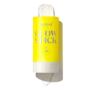 Supergoop! Glow Stick, 0.7 oz - SPF 50 PA++++ Dry Oil Sunscreen Stick for Face & Body - Brightens & Hydrates for a Healthy Glow