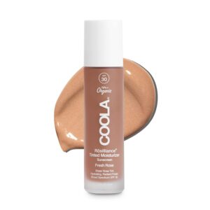 COOLA Organic Rosilliance BB Cream With SPF 30, Tinted Moisturizer Sunscreen & Foundation, Dermatologist Tested, 1.5 Fl Oz