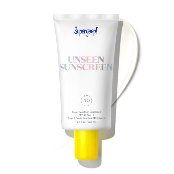 Supergoop! Unseen Sunscreen - SPF 40 - Invisible, Broad Spectrum Face Sunscreen - Weightless, Scentless, and Oil Free - For All Skin Types and Skin Tones