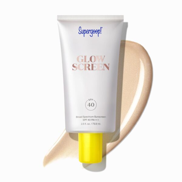 Supergoop! Glowscreen (SPF 40) - 2.5 fl oz - Glowy Primer + Broad Spectrum Sunscreen - Adds Instant Glow - Helps Filter Blue Light