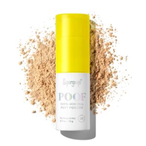 Supergoop! Poof 100% Mineral Part Powder, 0.71 oz - SPF 35 PA+++ Scalp Sunscreen with Broad Spectrum UV Protection - Cruelty-Free Formula with Vitamin C