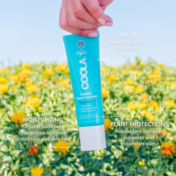 COOLA Organic Face Sunscreen SPF 50 Sunblock Lotion, Dermatologist Tested Skin Care for Daily Protection, Vegan and Gluten Free, Fragrance Free, 1.7 Fl Oz. - Image 5