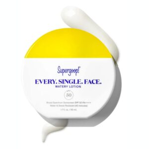 Supergoop! Every. Single. Face. Watery Lotion - 1.7 fl oz - Broad Spectrum SPF 50 PA++++ Sunscreen Lotion - Water & Sweat Resistant - All Skin Types