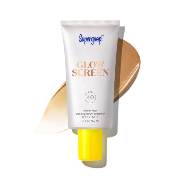 Supergoop! Glowscreen SPF 40, Golden Hour (Bronze Glow) - 1.7 fl oz - Glowy Primer + Broad Spectrum Sunscreen - Helps Filter Blue Light