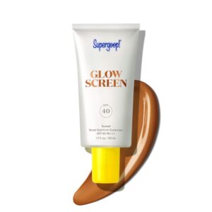 Supergoop! Glowscreen SPF 40, Sunset (Deep Bronze Glow) - 1.7 fl oz - Glowy Primer + Broad Spectrum Sunscreen - Helps Filter Blue Light - Boosts Hydration w/Hyaluronic Acid, Vitamin B5 & Niacinamide