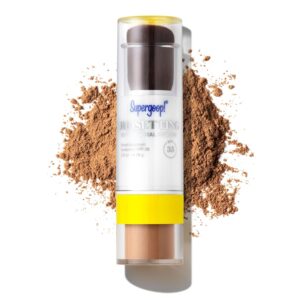 Supergoop! (Re)setting 100% Mineral Powder, Deep - 0.15 oz - Makeup Setting Powder + Broad Spectrum SPF 35 PA+++ Sunscreen - With Ceramides, Olive Glycerides & Coated Silica Spheres