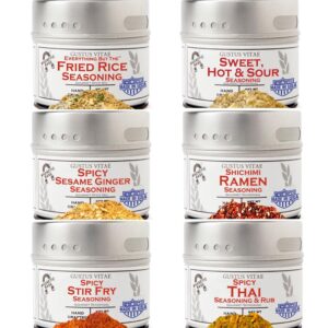 Fried Rice Seasoning Collection | Gourmet Spice Blends | Non GMO, No MSG | Hand Made In USA | Small Batch | Non GMO, All Natural | Asian, Rice, Wok, Stir Fry Seasoning | Gustus Vitae