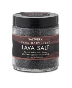 Saltverk Lava Sea Salt - 3.17 Ounces Jar - Hand Harvested Gourmet - Sustainably Made