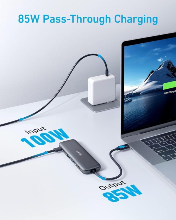 Anker 332 USB-C Hub (5-in-1) with 4K HDMI Display, 5Gbps - and 2 5Gbps USB-A Data Ports and for MacBook Pro, MacBook Air, Dell XPS, Lenovo Thinkpad, HP Laptops and More - Image 3