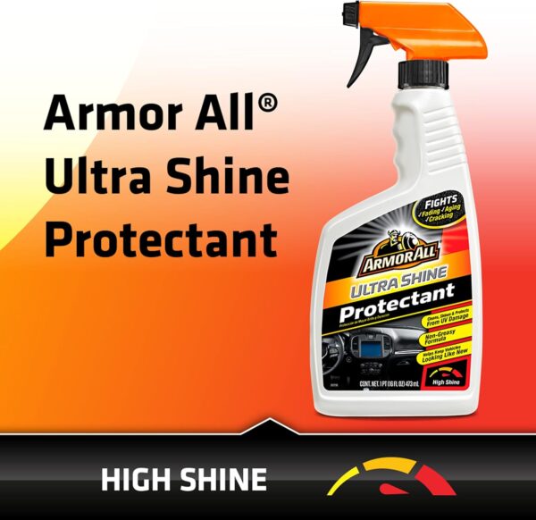 Armor All Interior Car Cleaner Spray Bottle, Protectant Cleaning for Cars, Truck, Motorcycle, Ultra Shine, 16 Fl Oz, Pack of 6, 10345 - Image 2