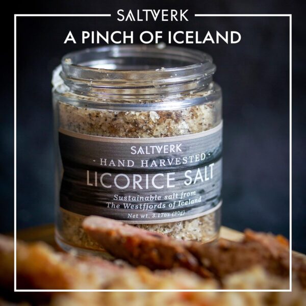 Saltverk Licorice Sea Salt - 3.17 Ounces Jar - Hand Harvested Gourmet - Sustainably Made - Image 2