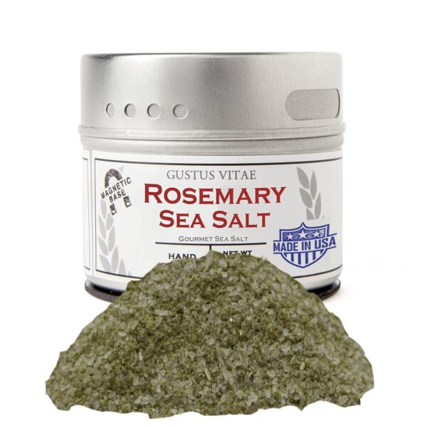 Rosemary Sea Salt | Gourmet Infused Sea Salt | Artisanal Seasoning | - Non GMO, All Natural | Sustainably Sourced, Ultra Premium | Handcrafted in Smal