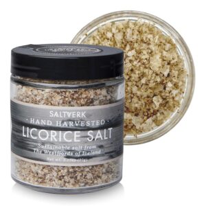 Saltverk Licorice Sea Salt - 3.17 Ounces Jar - Hand Harvested Gourmet - Sustainably Made