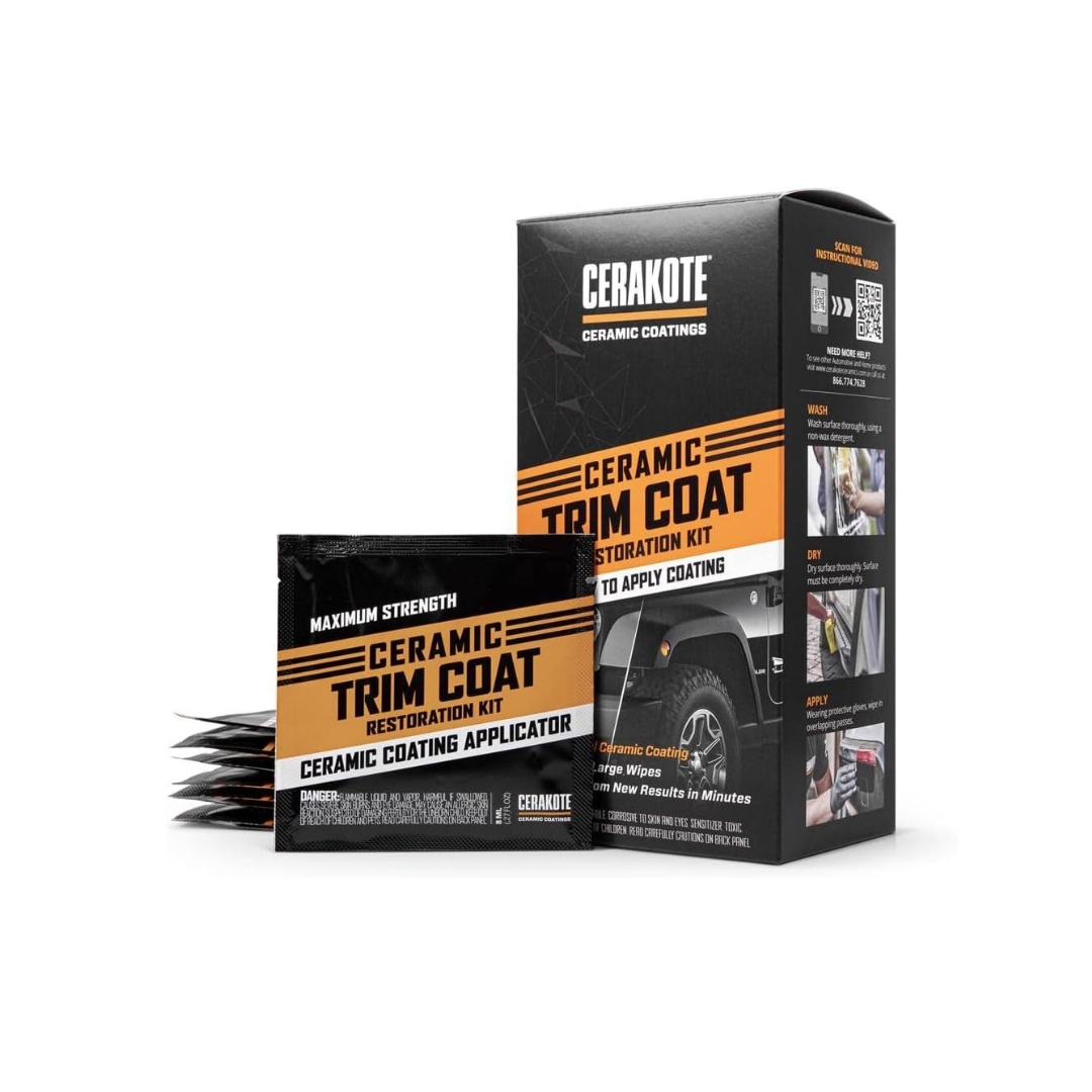 CERAKOTE® Ceramic Trim Coat Kit - Quick Plastic Trim Restorer - Ceramic Coating Black Trim Restoration to Last Over 200 Washes – A Ceramic Coating, Not a Dressing