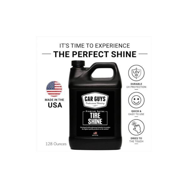 CAR GUYS Tire Shine 1 Gallon Refill | The Perfect Shine | Durable and User Friendly Tire Dressing | Long Lasting UV Protection | 1 Gallon (Sprayer Not Included)