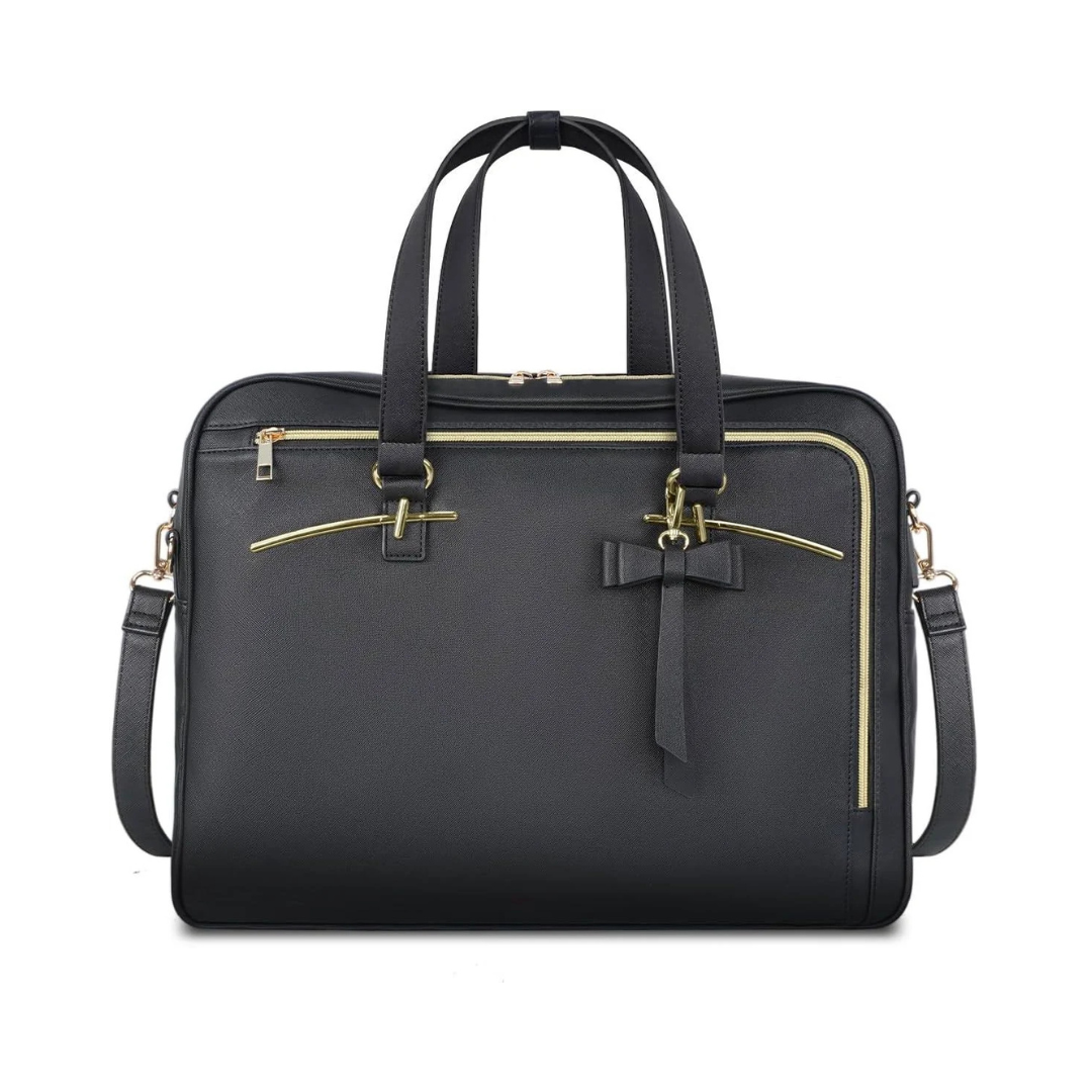 MATEIN 17.3 Inch Laptop Briefcase, Extra Large Convertible Briefcase Backpack for Women Black