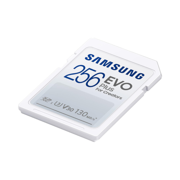 SAMSUNG EVO Plus Full Size 256GB SDXC Card 130MB/s Full HD & 4K UHD, UHS-I, U3, V30 (MB-SC256K/AM)