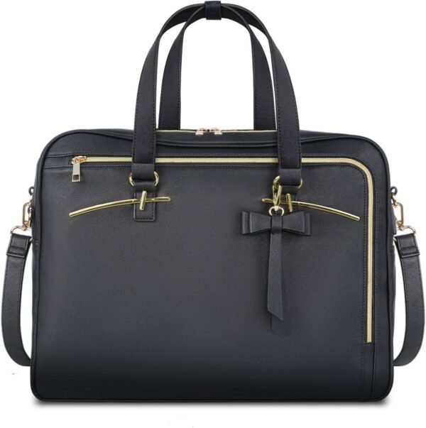 MATEIN 17.3 Inch Laptop Briefcase, Extra Large Convertible Briefcase Backpack for Women Black