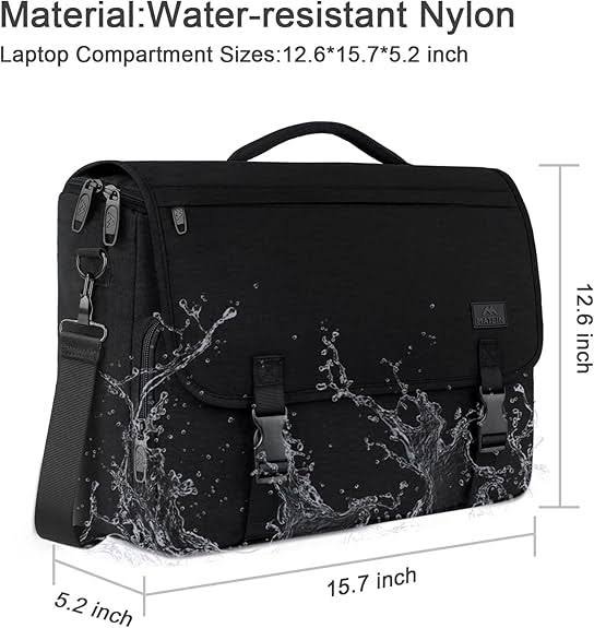 MATEIN Messenger Bag for Men, Briefcases Lightweight Men's Laptop Bag Crossbody School Satchel Bags Computer Work Office Bag