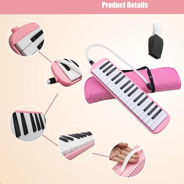 Melodica 32 Key Pianica Portable with Carrying Bag Short and Long Mouthpieces for Beginners Kids Gift - Image 4