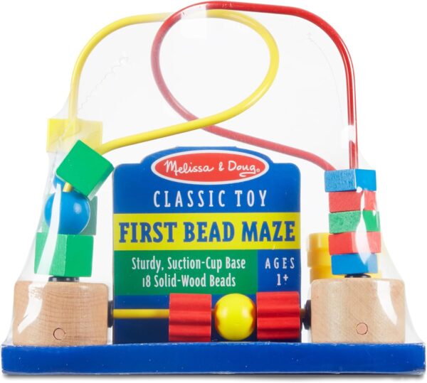 Melissa & Doug First Bead Maze - Wooden Educational Toy for Floor, High Chair, or Table Infant Maze Toy, Bead Toys For Toddlers And Babies - Image 4