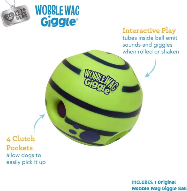 Wobble Wag Giggle Ball, Interactive Dog Toy, Fun Giggle Sounds When Rolled or Shaken, Pets Know Best, As Seen On TV - Image 7