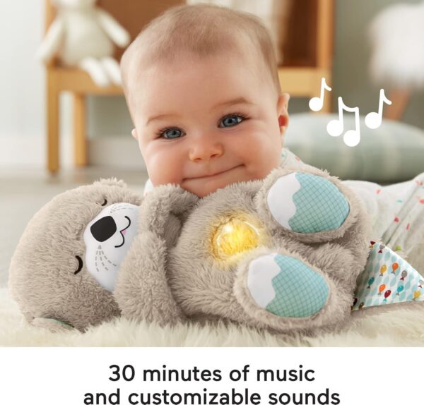 Fisher-Price Baby Toy Soothe 'n Snuggle Otter Portable Plush Sound Machine with Music Lights & Breathing Motion for Newborns 0+ Months - Image 5