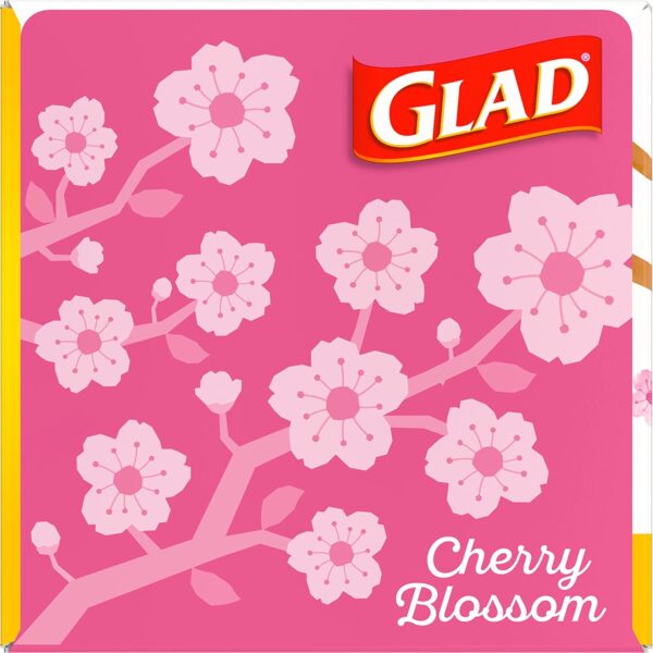 Glad Odorshield Small Drawstring Trash Bags, 4 Gal, Pink, Cherry Blossom, 80 Ct, Pack May Vary - Image 13