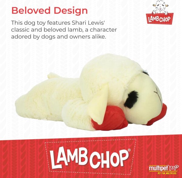 Multipet's Officially Licensed Lamb Chop Jumbo White Plush Dog Toy, 24-Inch - Image 2