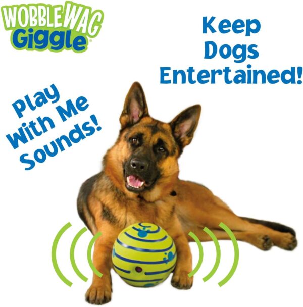 Wobble Wag Giggle Ball, Interactive Dog Toy, Fun Giggle Sounds When Rolled or Shaken, Pets Know Best, As Seen On TV - Image 3