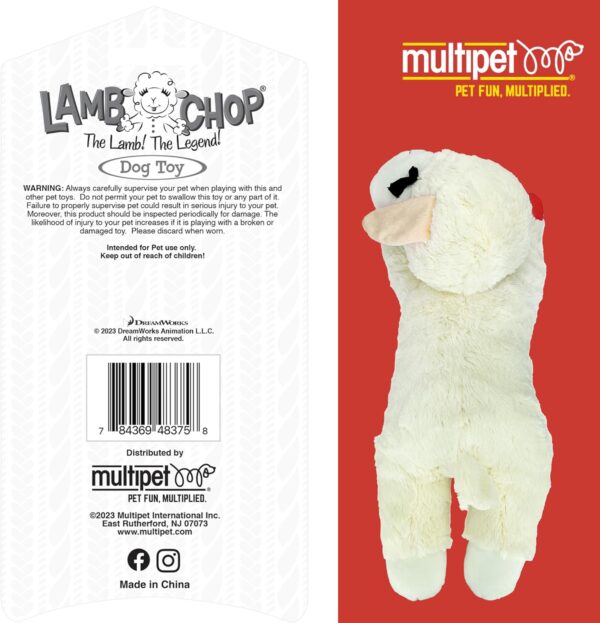 Multipet's Officially Licensed Lamb Chop Jumbo White Plush Dog Toy, 24-Inch - Image 6