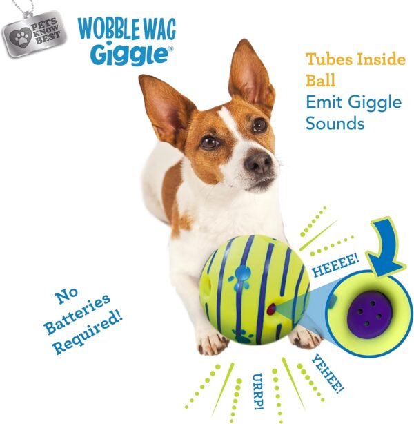 Wobble Wag Giggle Ball, Interactive Dog Toy, Fun Giggle Sounds When Rolled or Shaken, Pets Know Best, As Seen On TV - Image 5